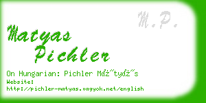 matyas pichler business card